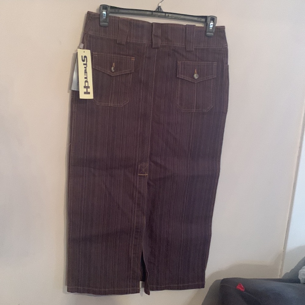 NWT F.L. Jeans long skirt with stretch size 9/10 - Picture 7 of 16